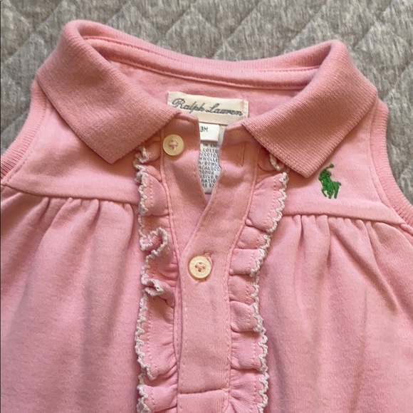 Ralph Lauren Light Pink Ruffle Romper One Piece 3m - Picture 2 of 10